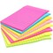 Paper Junkie Lined Sticky Notes - High-Visibility Neon Paper Notes - Self-Stick Lined Note Pads - 400 Total Sheets for Office Supplies - Pack of 8 Pads, 50 Sheets Each, 4 x 6 in, 6 Neon Colors